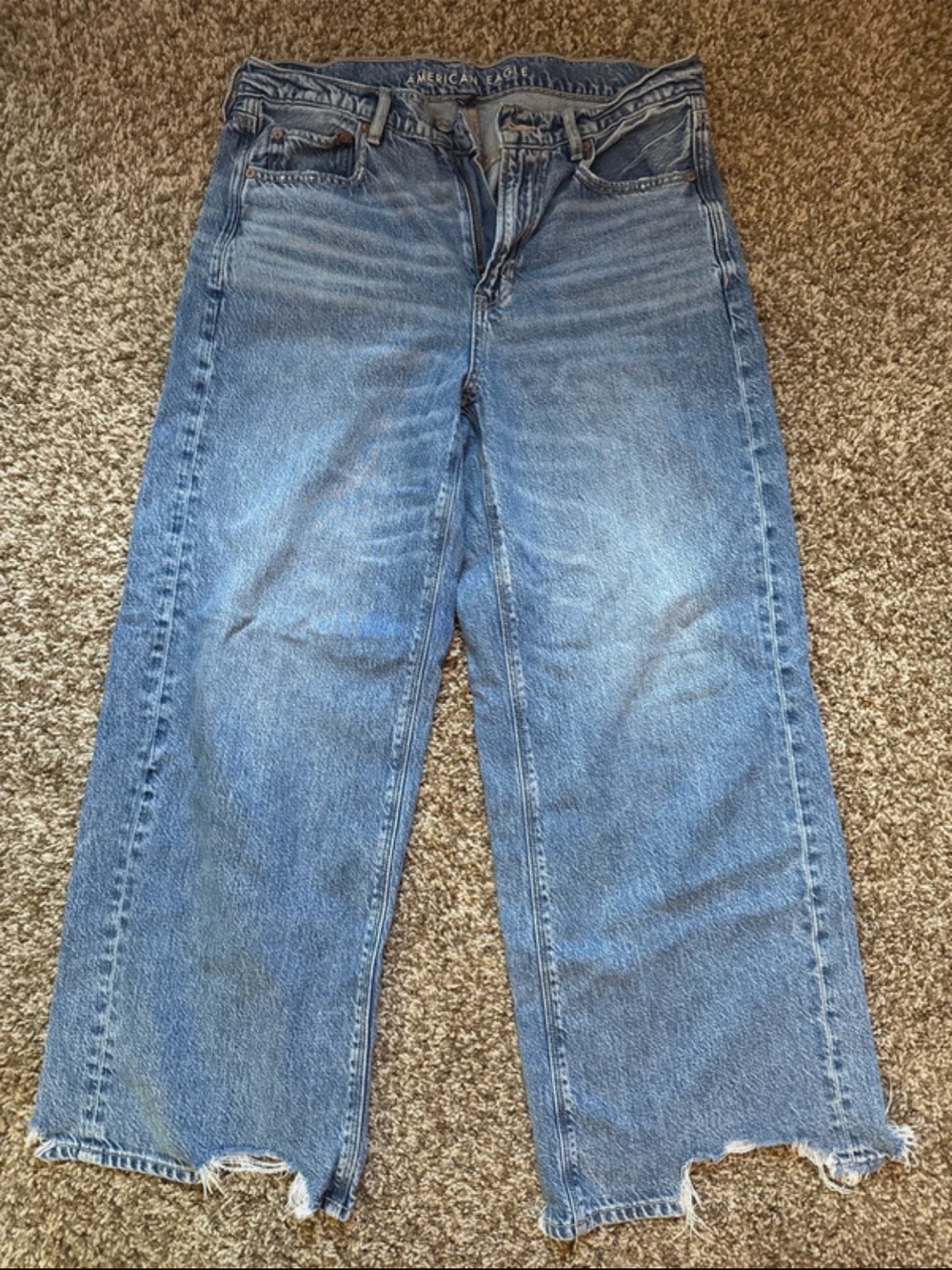 American Eagle Outfitters Light Blue short Wide-Leg Women's Jeans 8 short